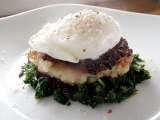 Risotto Cake with Poached Egg