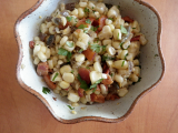 Corn Salad with Caramelized Onions, Bacon, and Cilantro